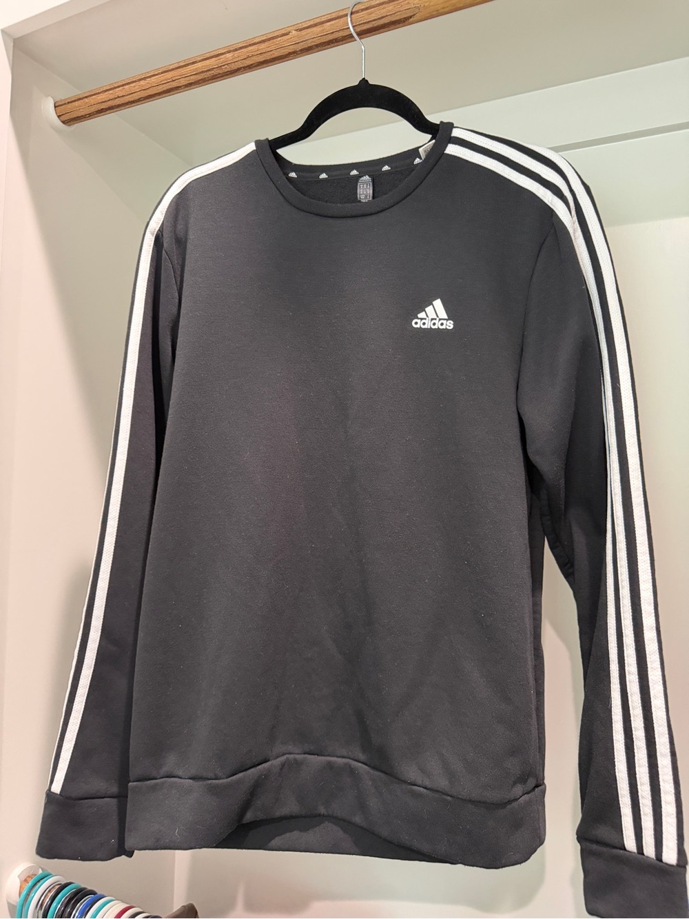 adidas Black Sweatshirt with White Logos